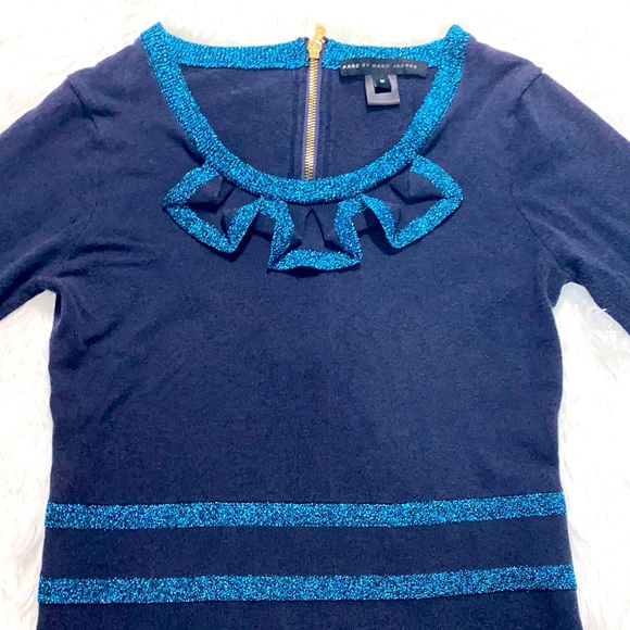 MARC BY MARC JACOBS Striped Scoop Neck Sweater - Picture 2 of 4